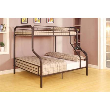 Cairo Contemporary Black Metal Twin/Full Bunk Bed